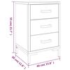 vidaXL Bedside Cabinet Brown 36x30x54 cm Solid Pinewood