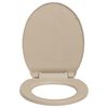 vidaXL Soft-Close Toilet Seat Quick Release Beige Oval