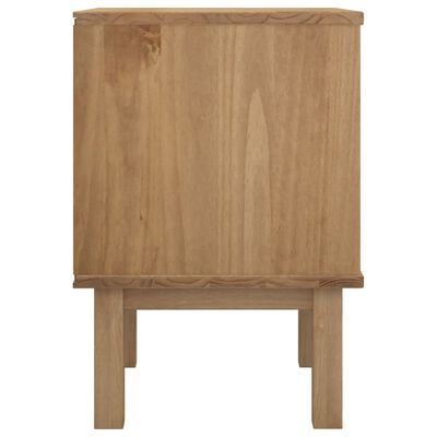 vidaXL Bedside Cabinet OTTA Brown&White 46x39.5x57cm Solid Wood Pine