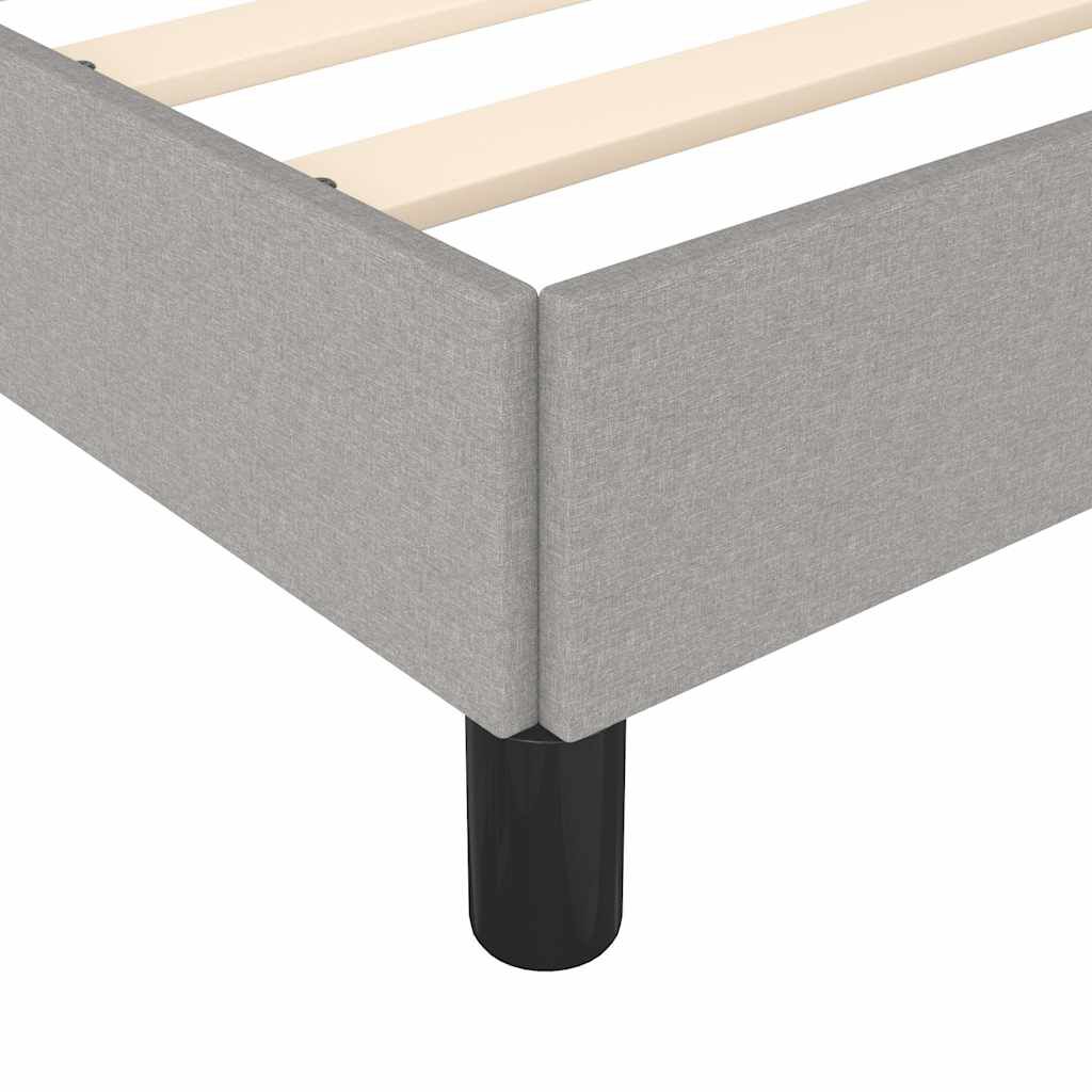 vidaXL Bed Frame without Mattress Light Grey 193x203 cm King Fabric