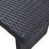 vidaXL 3 Piece Garden Lounge Set with Cushions Poly Rattan Black