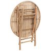 vidaXL 5 Piece Folding Outdoor Dining Set with Cushions Bamboo