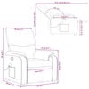 vidaXL Massage Recliner Chair Cream Fabric