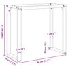 vidaXL Dining Table Legs O-Frame 80x40x73 cm Steel