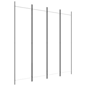 vidaXL 4-Panel Room Divider White 200x200 cm Fabric