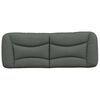 vidaXL Headboard Cushion "Hvar" Dark Grey 137 cm Double Fabric