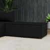 vidaXL Garden Footrests with Cushions 2 pcs Black Poly Rattan