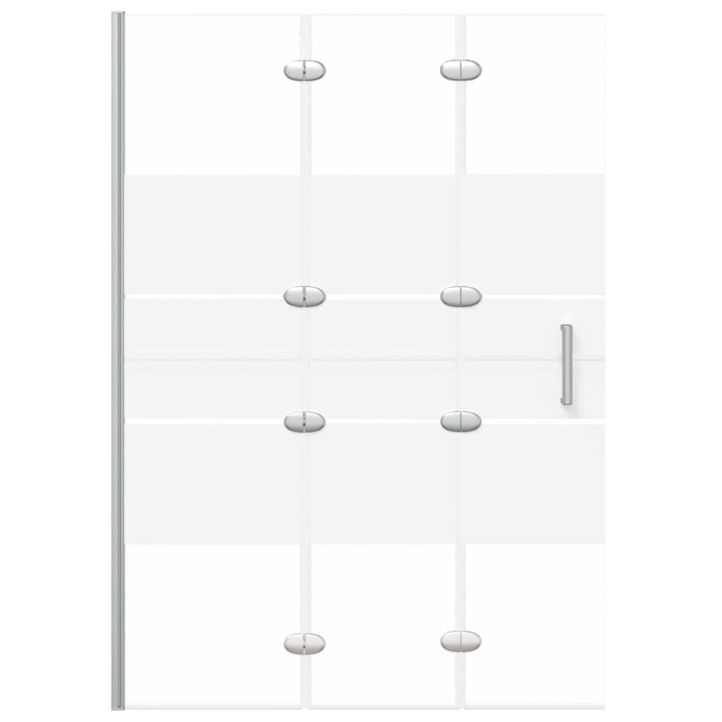vidaXL Folding Shower Enclosure ESG 100x140 cm White