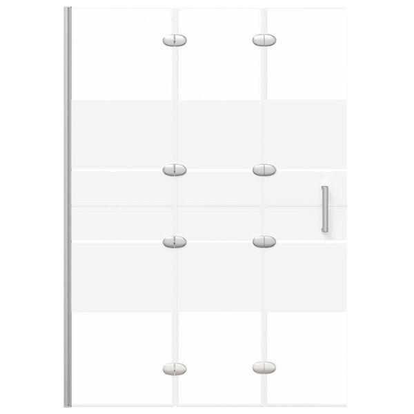 vidaXL Folding Shower Enclosure ESG 100x140 cm White