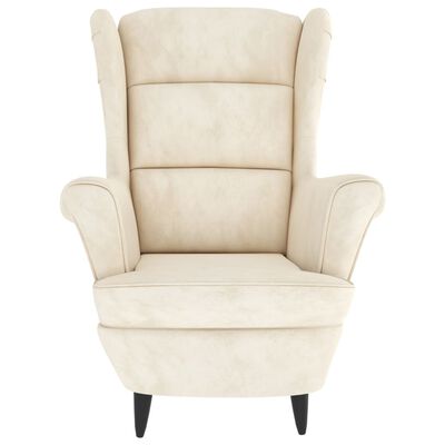 vidaXL Armchair Cream White Velvet