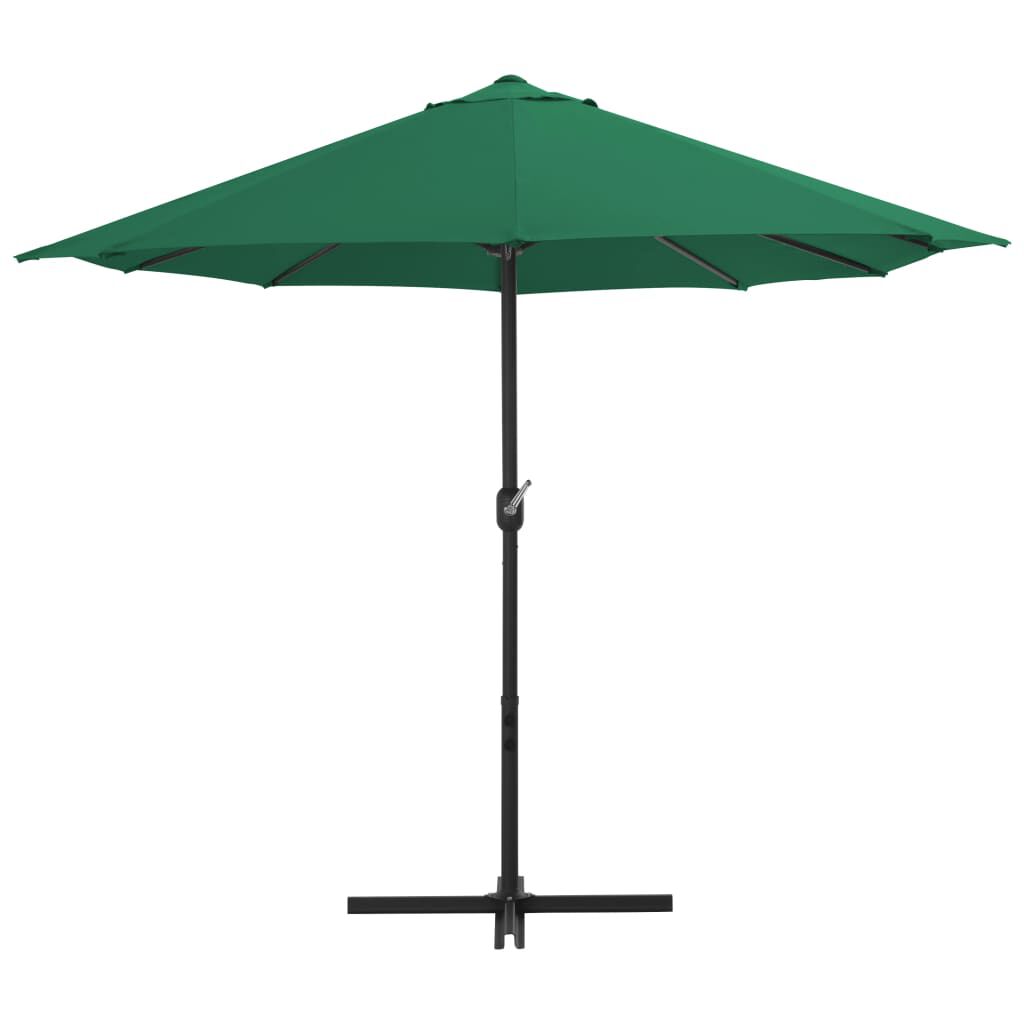 vidaXL Garden Parasol with Aluminium Pole 460x270 cm Green