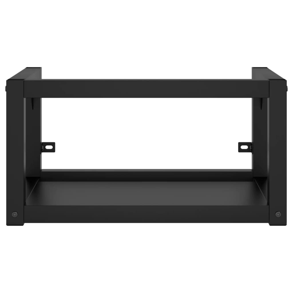 vidaXL Wall-mounted Bathroom Washbasin Frame Black 40x38x31 cm Iron