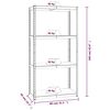 vidaXL 4-Layer Shelves 2 pcs Blue Steel&Engineered Wood