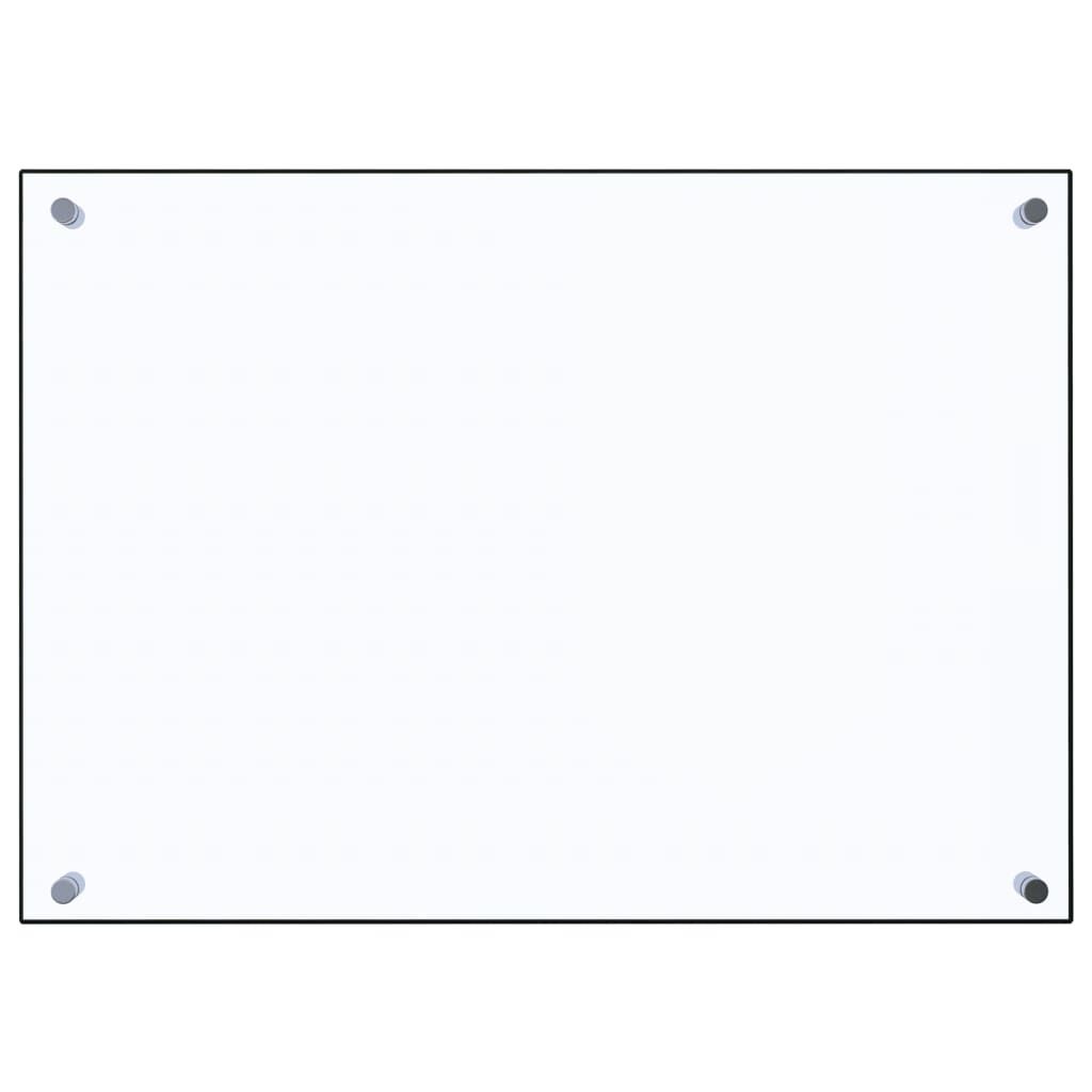 vidaXL Kitchen Backsplash Transparent 70 x 50 cm Tempered Glass