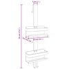 vidaXL Hanging Shower Caddy Matt Black Brushed 304 Stainless Steel