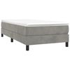 vidaXL Box Spring Bed Frame Light Grey Twin Velvet (US Only)