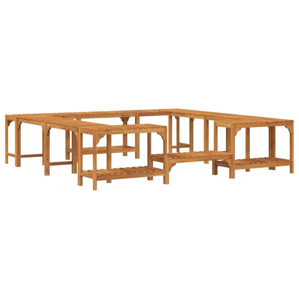 vidaXL Hot Tub Surround Brown 230 x 230 cm Solid acacia wood