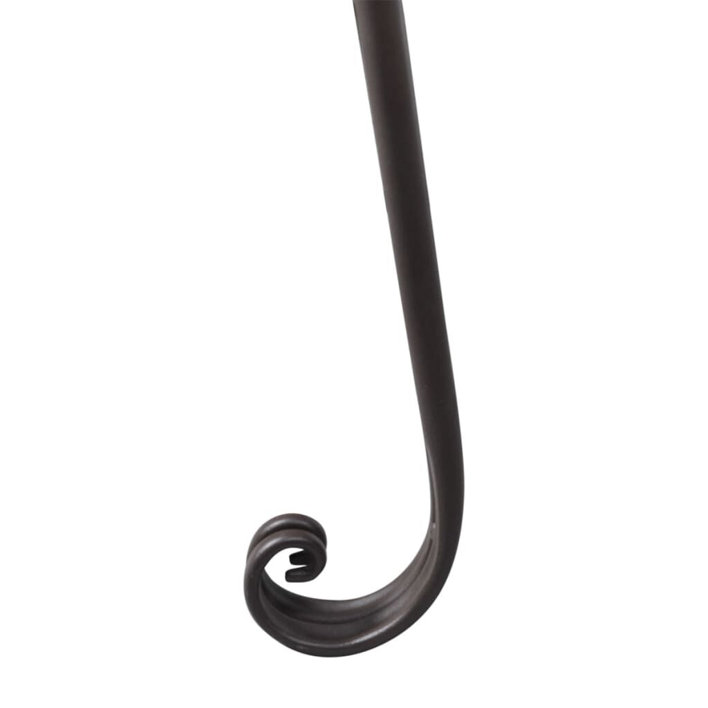 vidaXL Garden Chaise Lounge 128 cm Steel Antique Brown