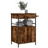 vidaXL Kitchen Trolley Smoked Oak 56x43x89.5 cm Engineered Wood