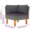 vidaXL 9 Piece Garden Lounge Set with Cushions Poly Rattan Grey