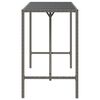 vidaXL Bar Table with Glass Top Grey 180x70x110 cm Poly Rattan