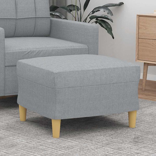 vidaXL Footstool Light Grey 60x50x41 cm Fabric