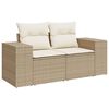 vidaXL 5 Piece Garden Sofa Set with Cushions Beige Poly Rattan