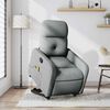 vidaXL Stand up Massage Recliner Chair Light Grey Fabric