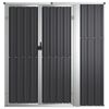 vidaXL Garden Tool Shed Anthracite 161x89x161 cm Galvanised Steel