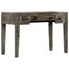vidaXL Desk Black 110x50x75 cm Solid Mango Wood