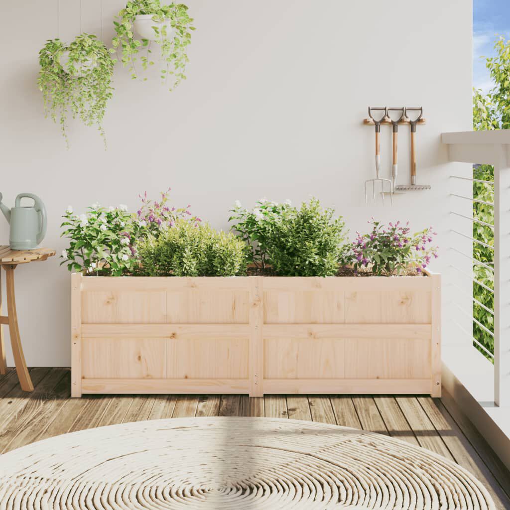 vidaXL Garden Planter 150x50x50 cm Solid Wood Pine