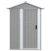vidaXL Garden Shed Grey 126x97.5x177 cm Galvanised Steel