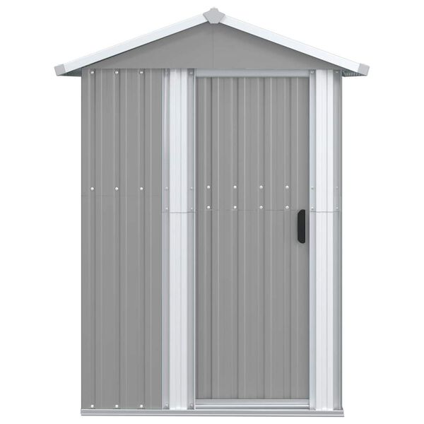 vidaXL Garden Shed Grey 126x97.5x177 cm Galvanised Steel