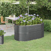 vidaXL Garden Raised Bed Galvanised Steel 152x80x68 cm Anthracite