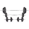 vidaXL Workout Bench with Weight Rack, Barbell and Dumbbell Set 90 kg