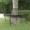 vidaXL Half Round Tree Bench Ø160 cm Black Steel