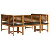 vidaXL Garden Bench Set 5 pcs Brown Solid acacia wood