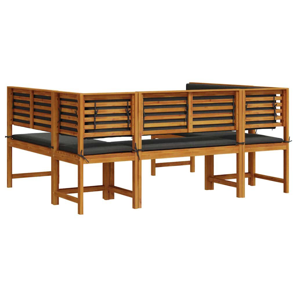 vidaXL Garden Bench Set 5 pcs Brown Solid acacia wood