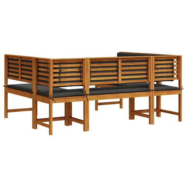 vidaXL Garden Bench Set 5 pcs Brown Solid acacia wood
