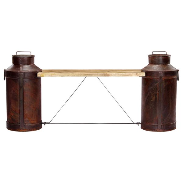 vidaXL Milk Bottle Bench 150x33x64 cm Solid Mango Wood