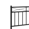 vidaXL Metal Bed Frame without Mattress with Headboard Black 150x200cm
