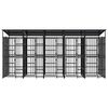 vidaXL Outdoor Dog Kennel with Roof Steel 9.22 m&sup2;
