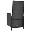 vidaXL Outdoor Chairs 2 pcs Poly Rattan Black