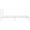 vidaXL Metal Bed Frame without Mattress with Headboard White 193x203cm
