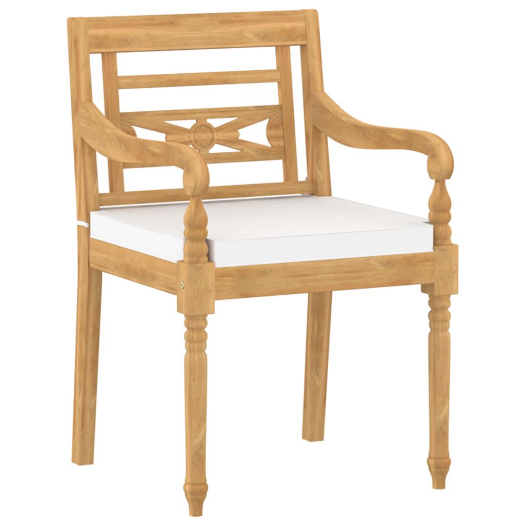 vidaXL 4 Piece Garden Lounge Set with Cushions Solid Teak Wood