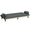 vidaXL Sofa Bed with Armrests Dark Grey Fabric