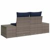 vidaXL Garden Sofa with Cushion 184 x 62 x 69 cm Poly Rattan
