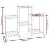 vidaXL Flower Stand with Wheels 83x25x63.5 cm Black Iron