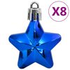 vidaXL 111 Piece Christmas Bauble Set Blue Polystyrene