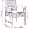 vidaXL Garden Dining Set with Cushion 5 pcs Grey and Black Rattan